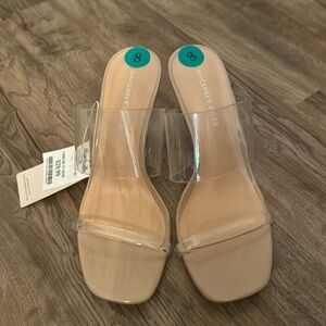 Sincerely Jules clear nude Sandals Size 8